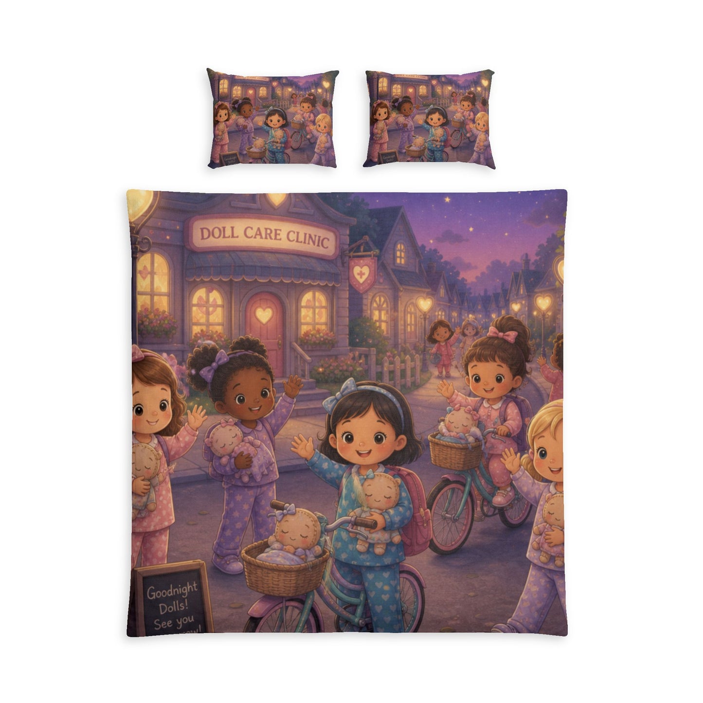 SQUARE FABRIC DOLL COMMUNITY Cotton Bed Set