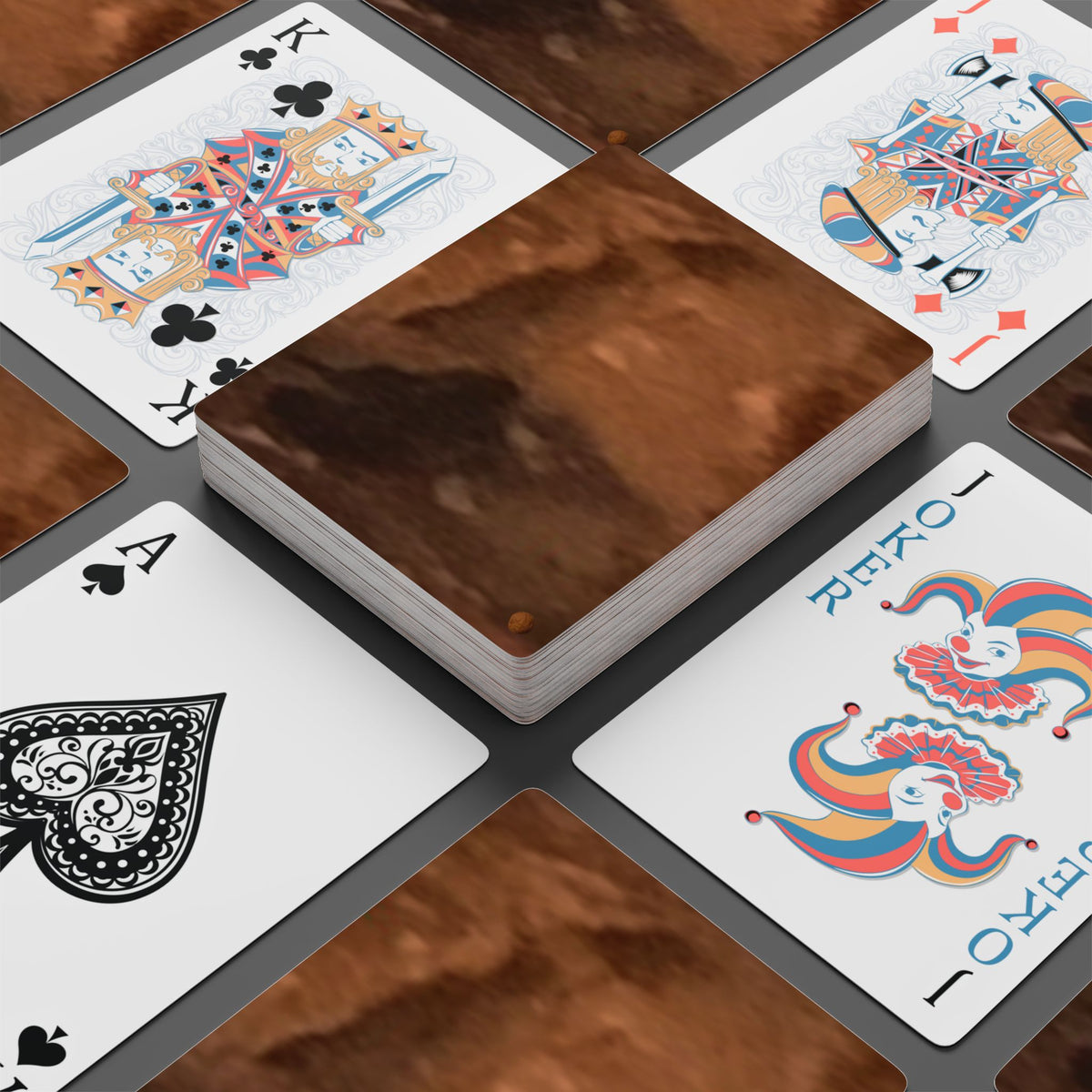 EDITH EINSTEIN WALNUT FACTORY 17 Poker Playing Cards