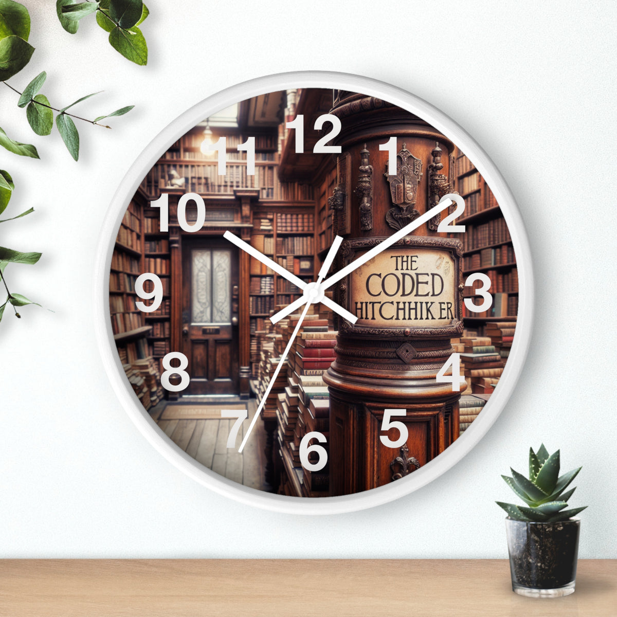 The Coded Hitchhiker Wall Clock