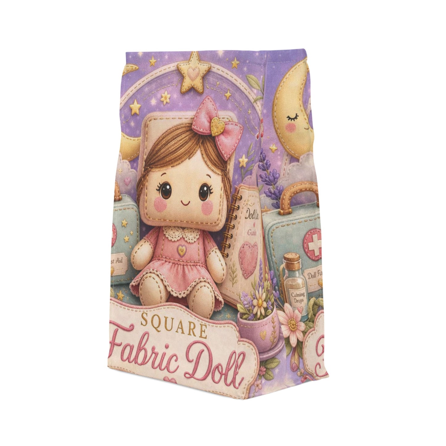 SQUARE FABRIC DOLL Polyester Lunch Bag