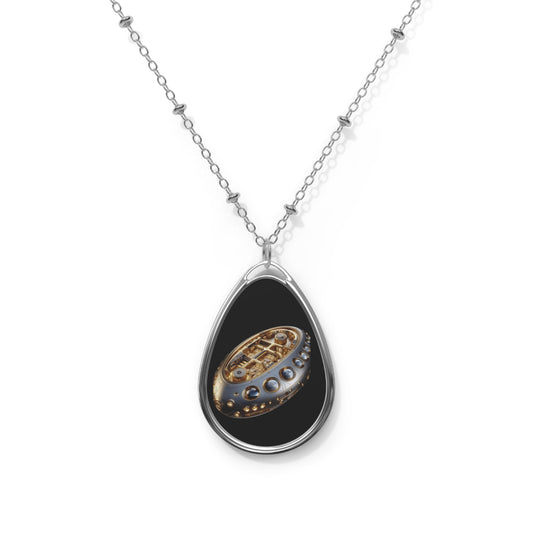 CODED AIRCRAFT Oval Necklace 1CC