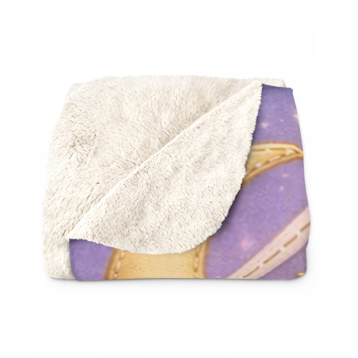 SQUARE FABRIC DOLL Sherpa Fleece Blanket