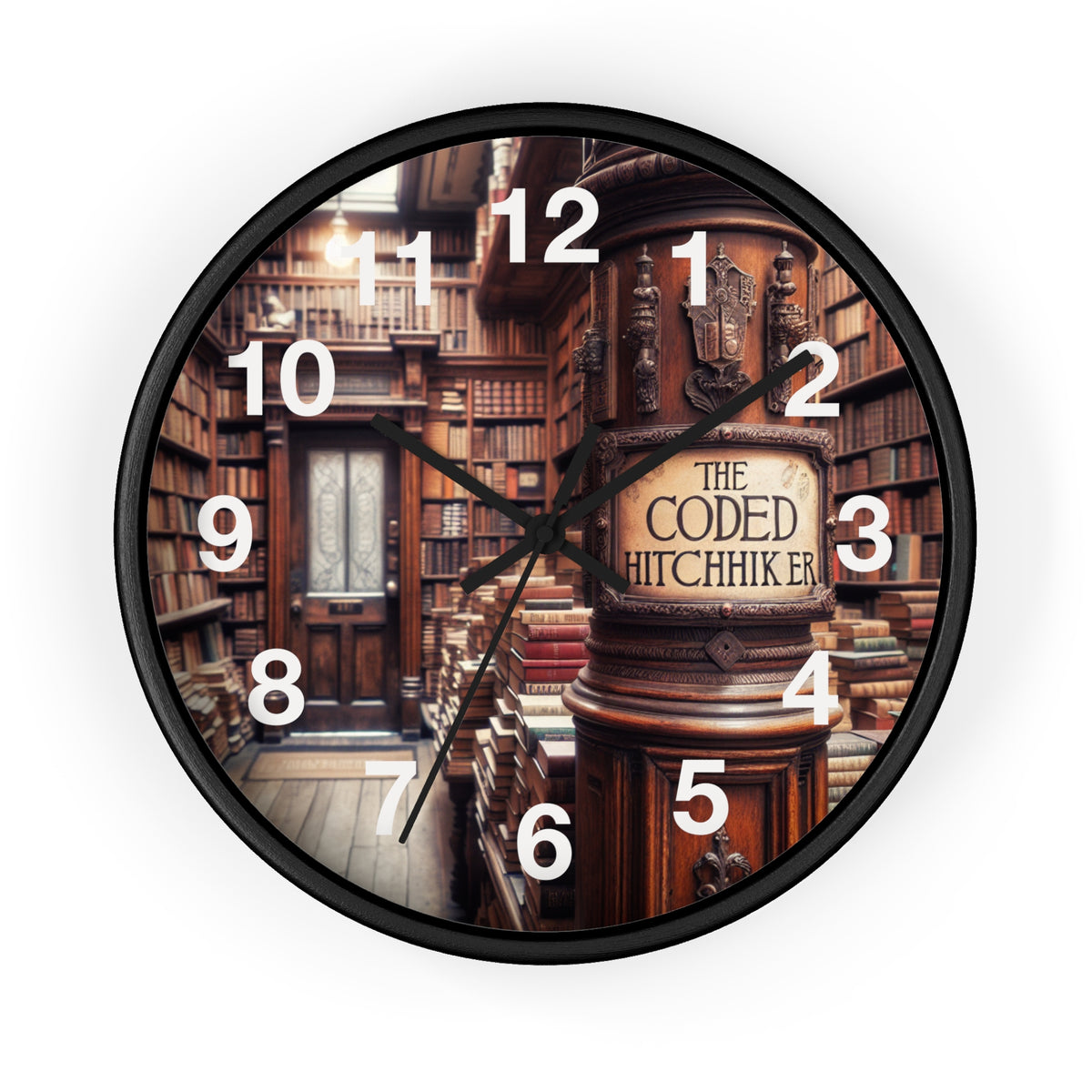 The Coded Hitchhiker Wall Clock