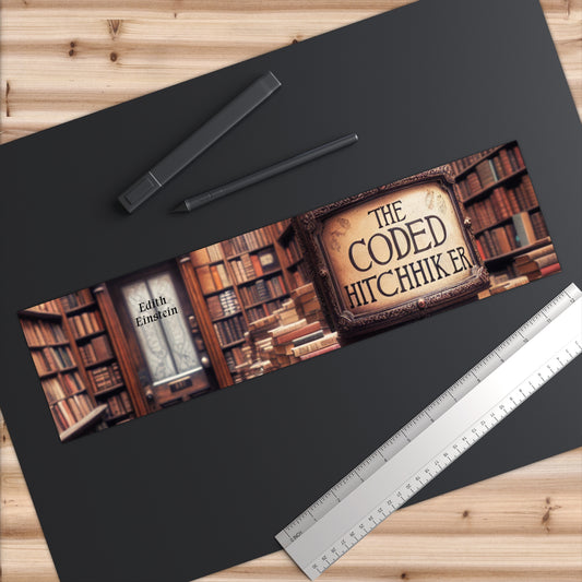 Coded Hitchhiker Bumper Stickers, Car Accessories for Road Trips, Funny Travel Stickers, Literary Quotes Decor, Gift for Book Lovers