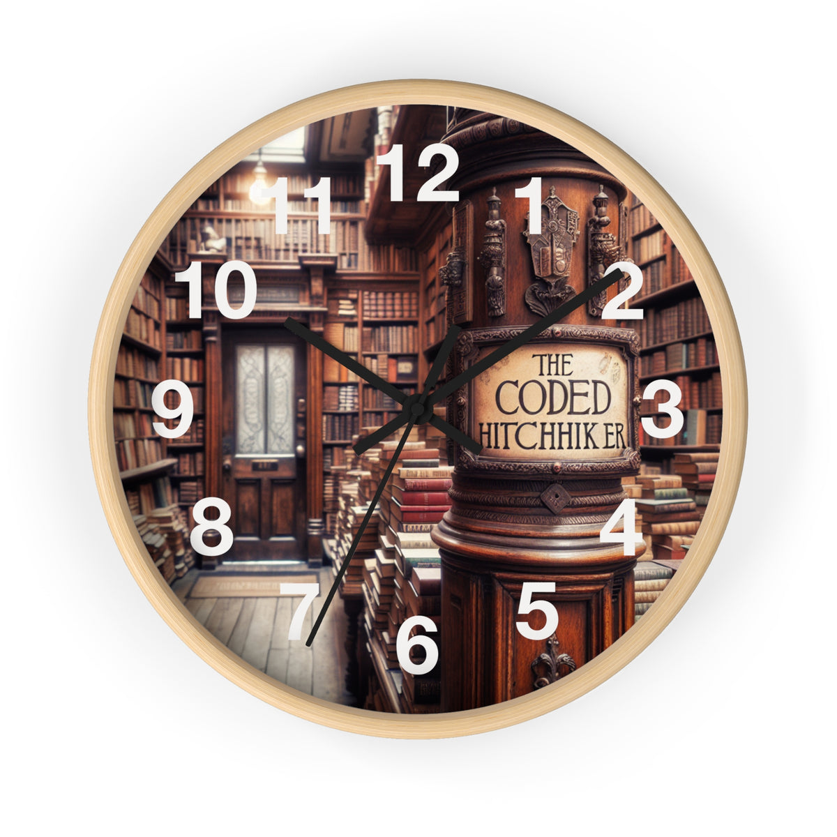 The Coded Hitchhiker Wall Clock