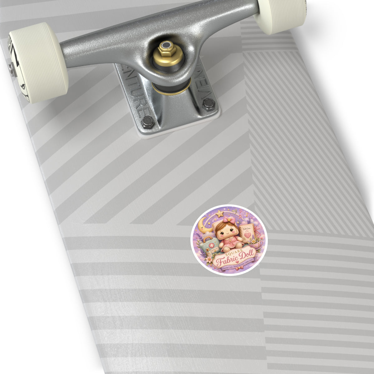 SQUARE FABRIC DOLL Round Stickers, Indoor\Outdoor