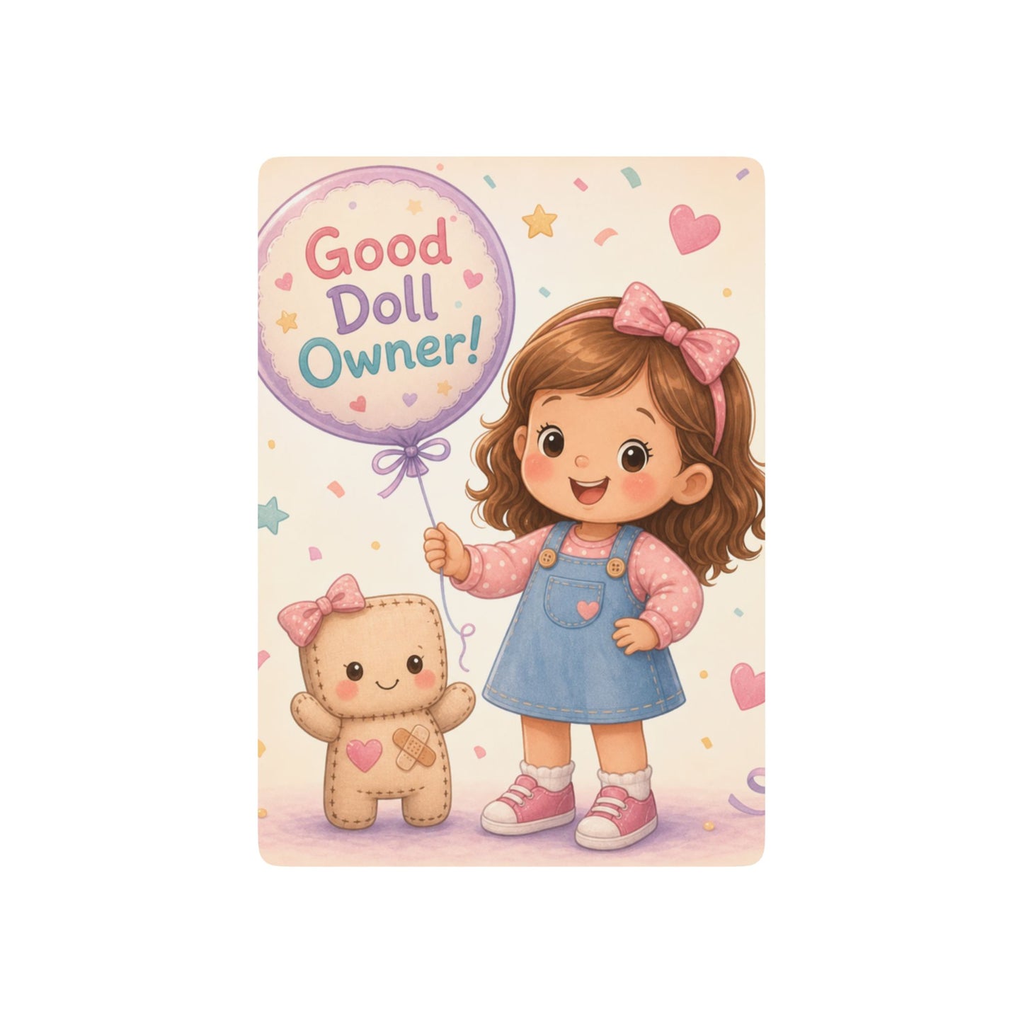 SQUARE FABRIC DOLL GOOD DOLL OWNER Poker Playing Cards