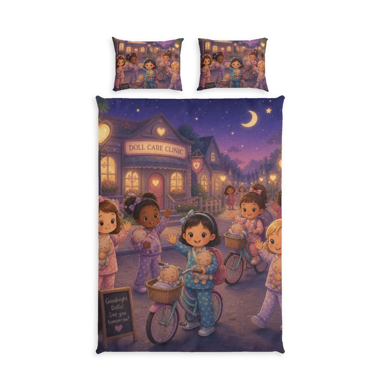 SQUARE FABRIC DOLL COMMUNITY Cotton Bed Set