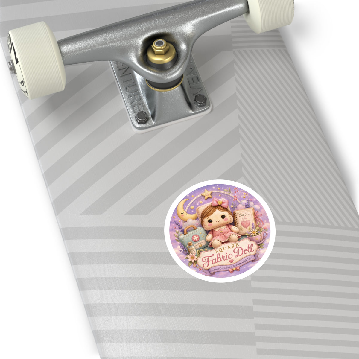 SQUARE FABRIC DOLL Round Stickers, Indoor\Outdoor