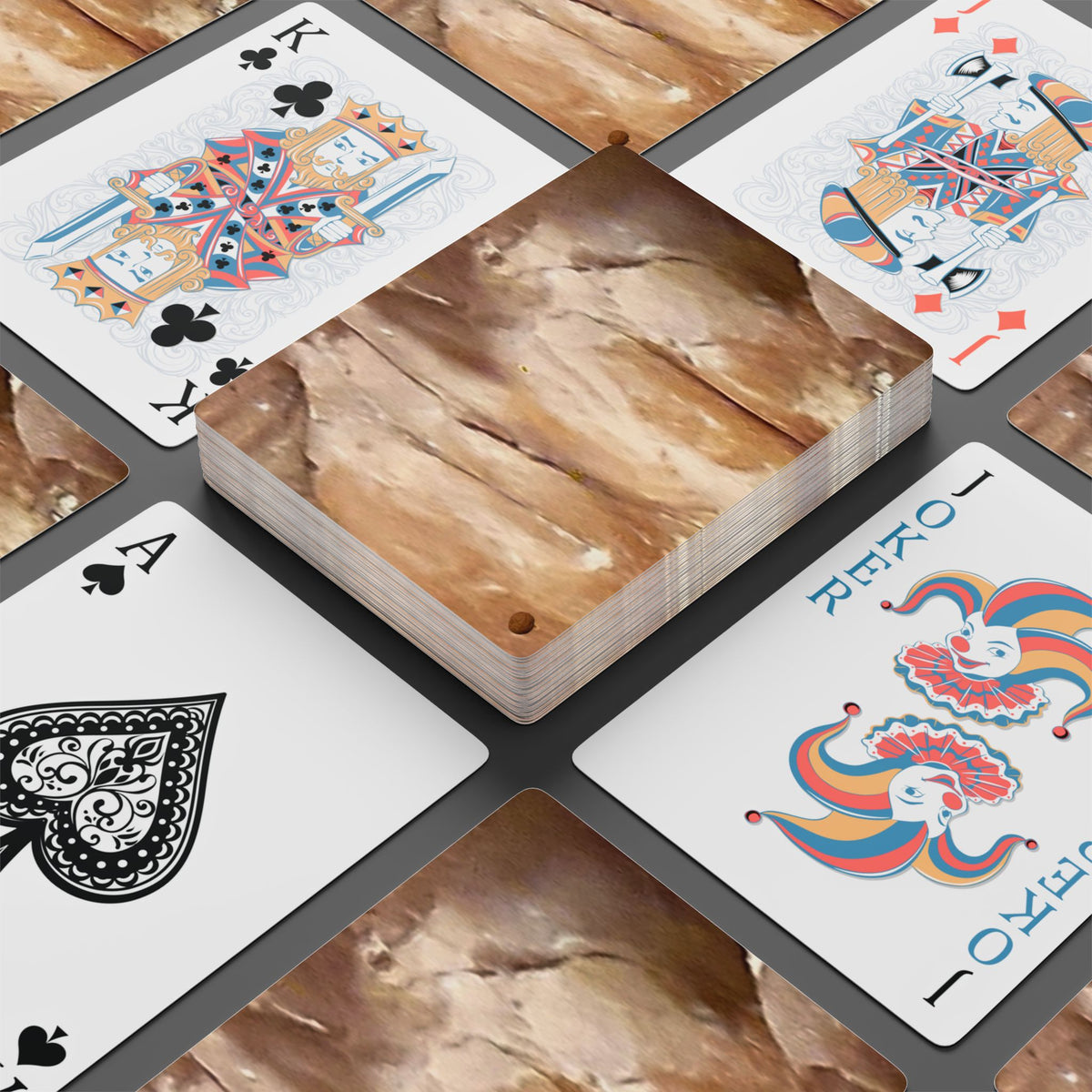 EDITH EINSTEIN WALNUT FACTORY 5 Poker Playing Cards