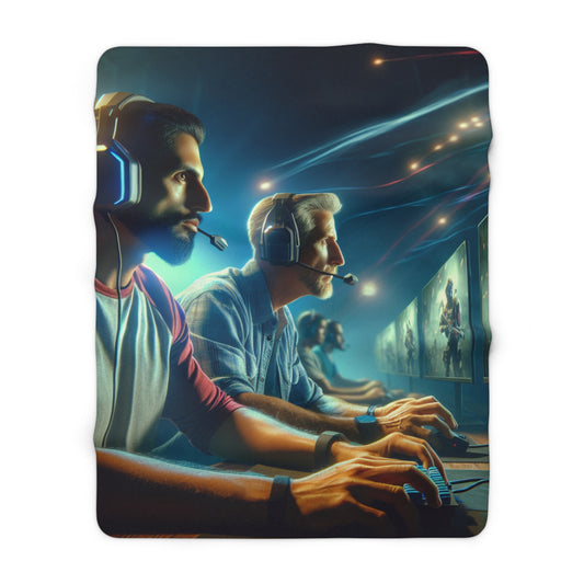 Gamer Sherpa Fleece Blanket - Perfect for Game Nights, Movie Marathons, and Winter Chill