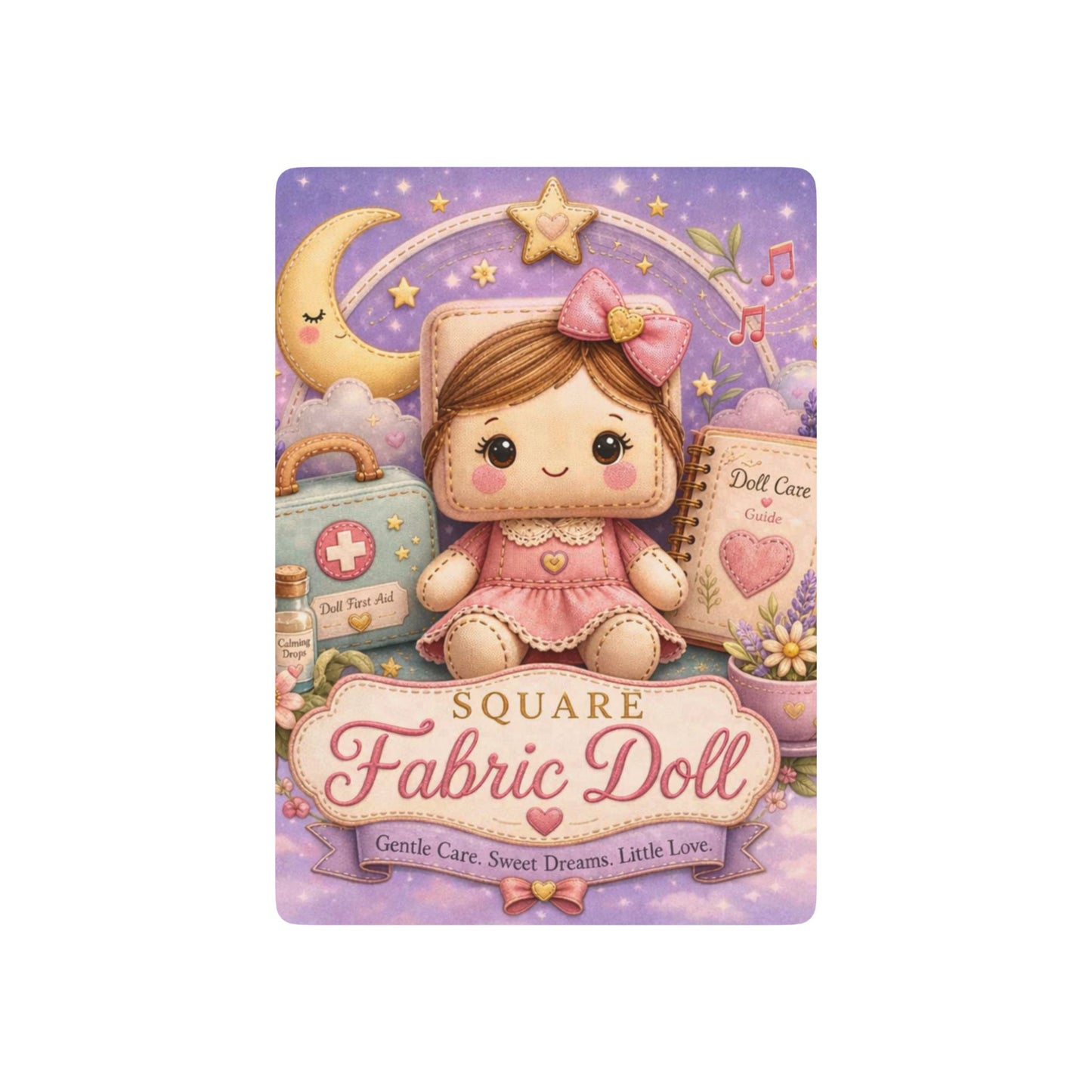 SQUARE FABRIC DOLL Poker Playing Cards