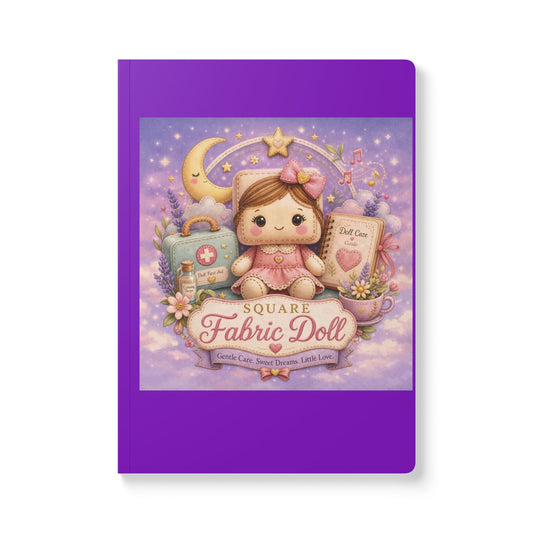 SQUARE FABRIC DOLL GENTLE CARE Softcover Journal (with Inside Prints)