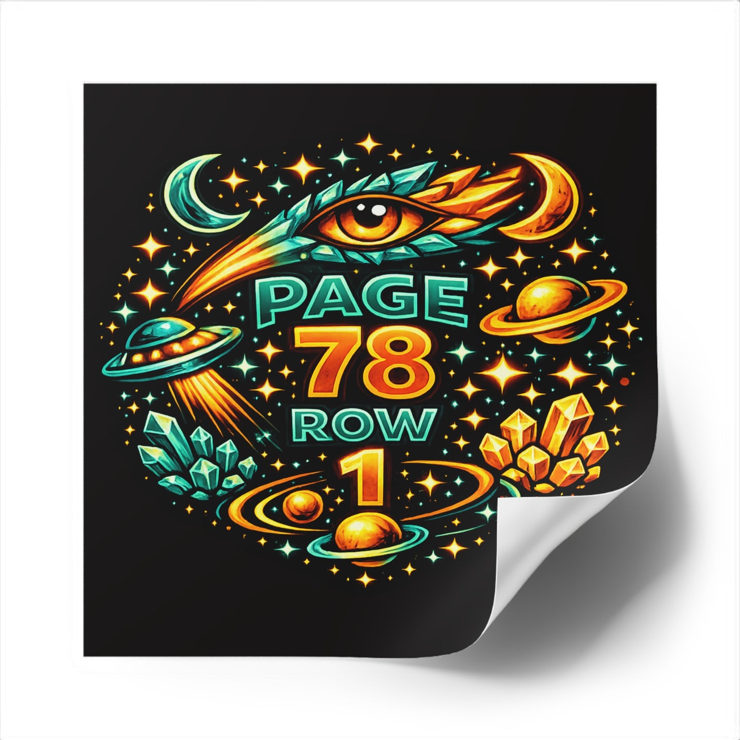 PAGE 78 ROW 1 Square Stickers, Indoor\Outdoor