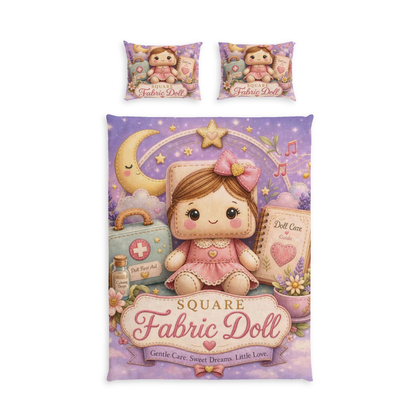SQUARE FABRIC DOLL Cotton Bed Set
