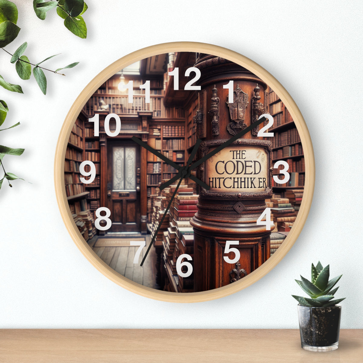 The Coded Hitchhiker Wall Clock