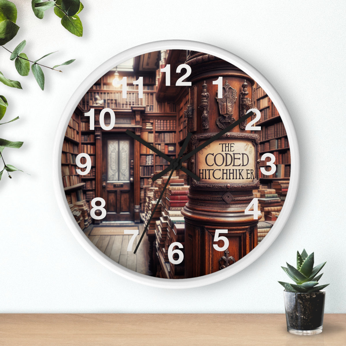 The Coded Hitchhiker Wall Clock