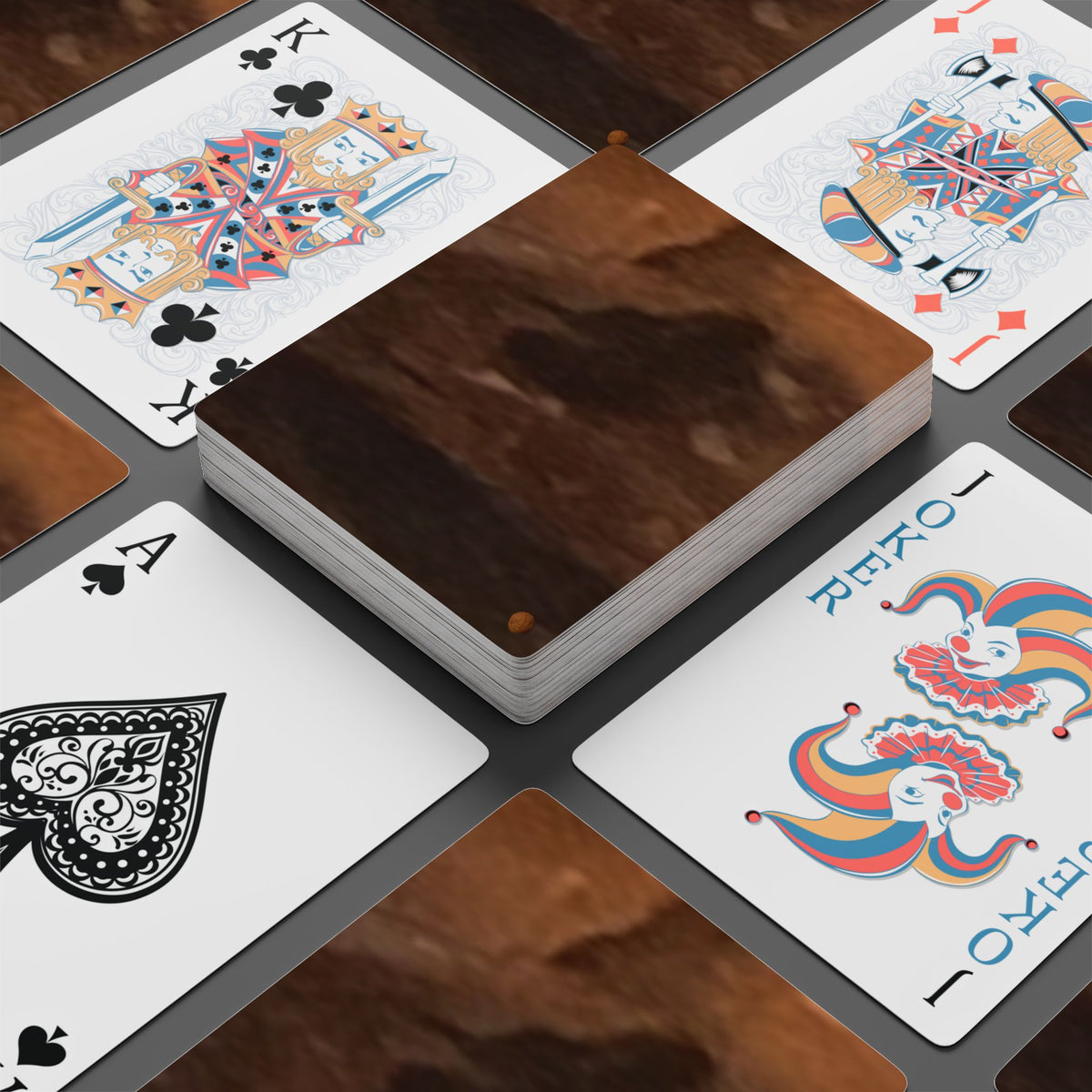 EDITH EINSTEIN WALNUT FACTORY 16 Poker Playing Cards