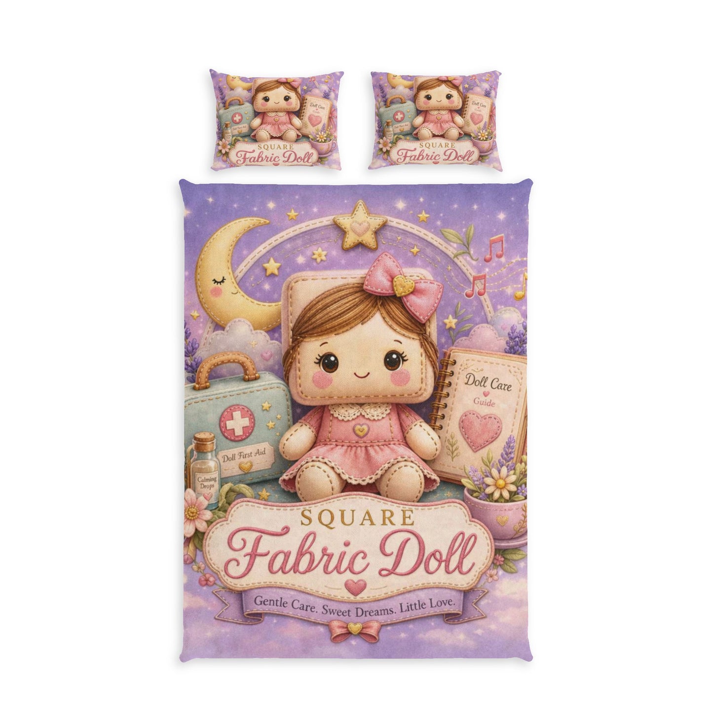 SQUARE FABRIC DOLL Cotton Bed Set