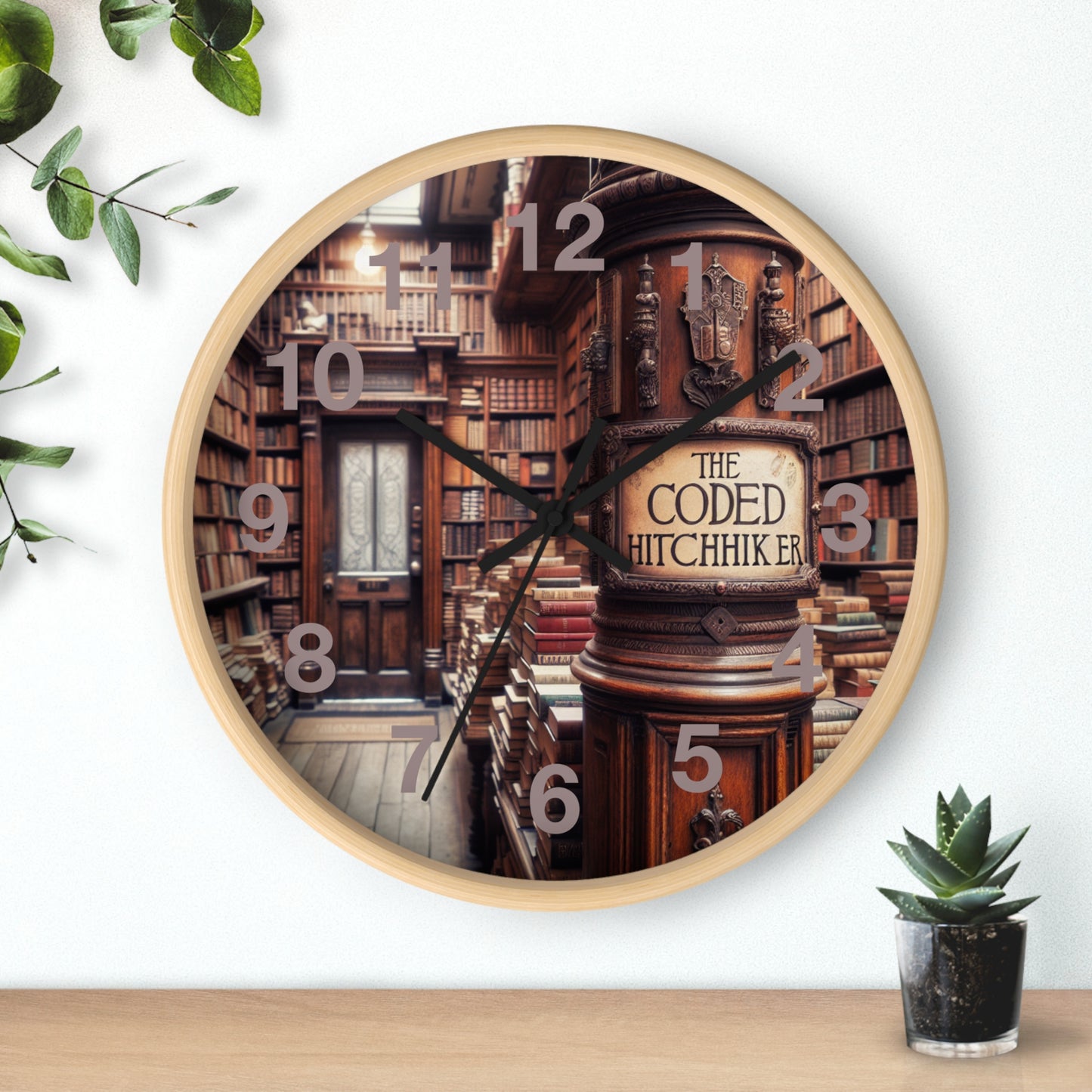 The Coded Hitchhiker Wall Clock