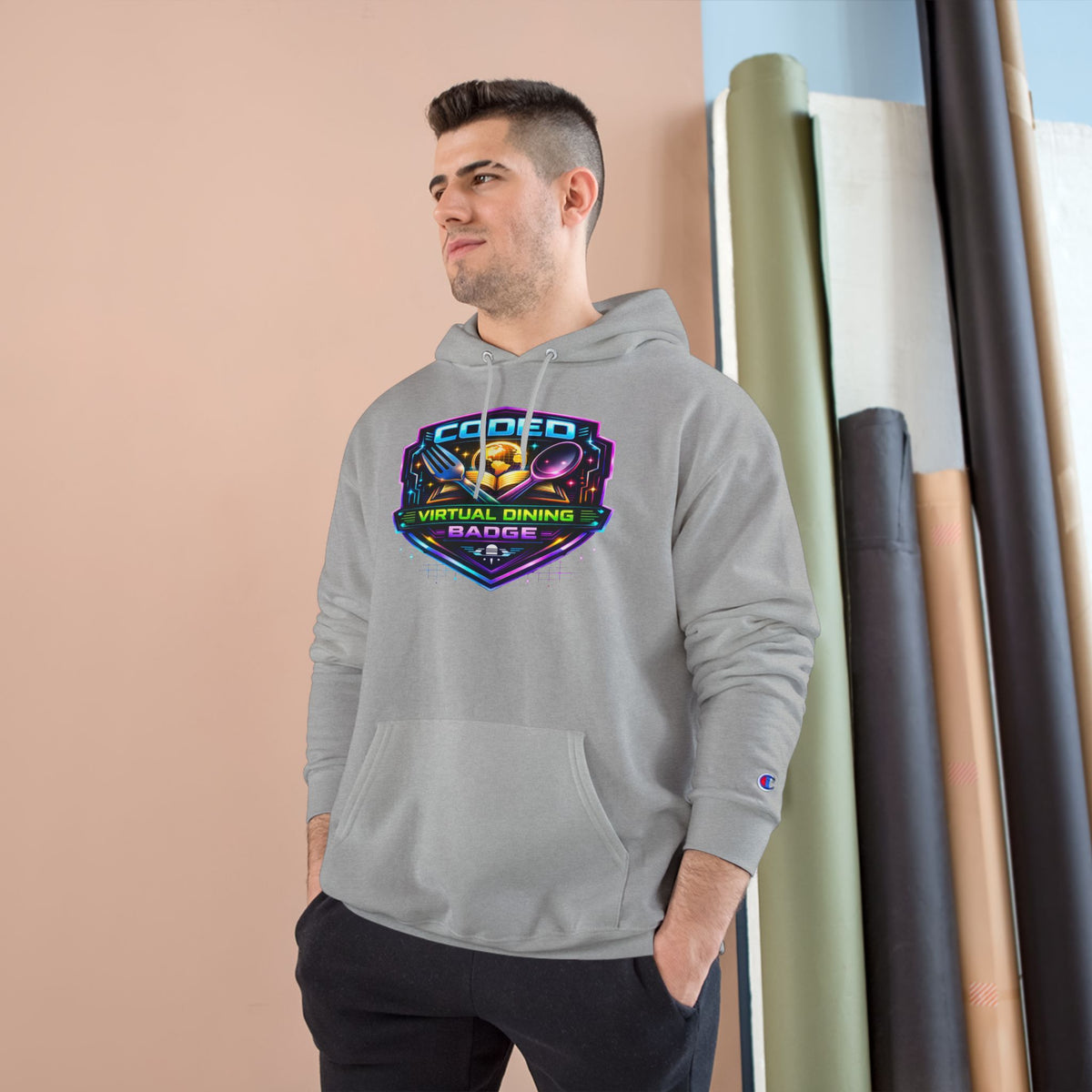 CODED VIRTUAL DINING 4 Champion Hoodie