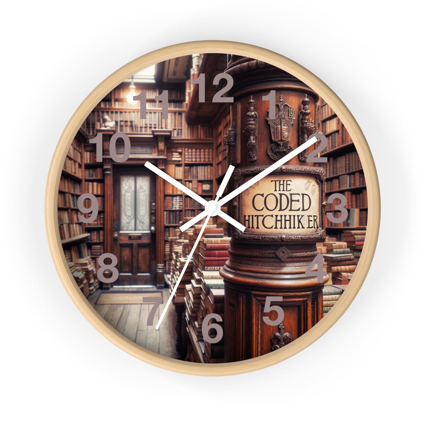 The Coded Hitchhiker Wall Clock