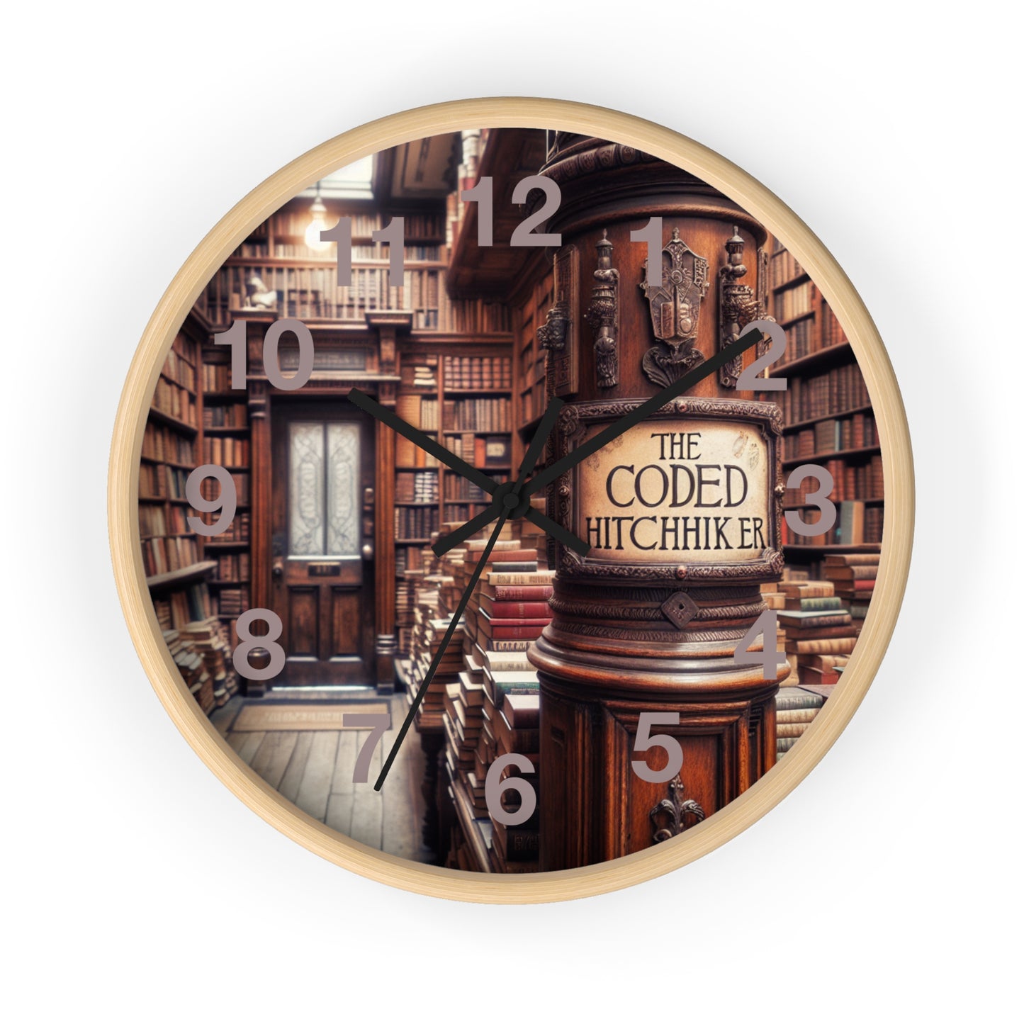 The Coded Hitchhiker Wall Clock