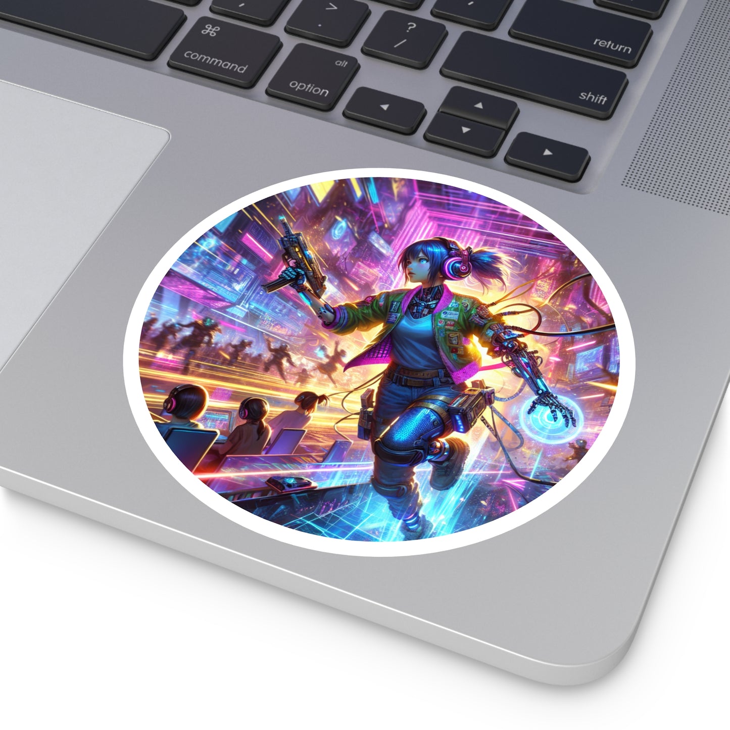 Cyborg Gamer Stickers