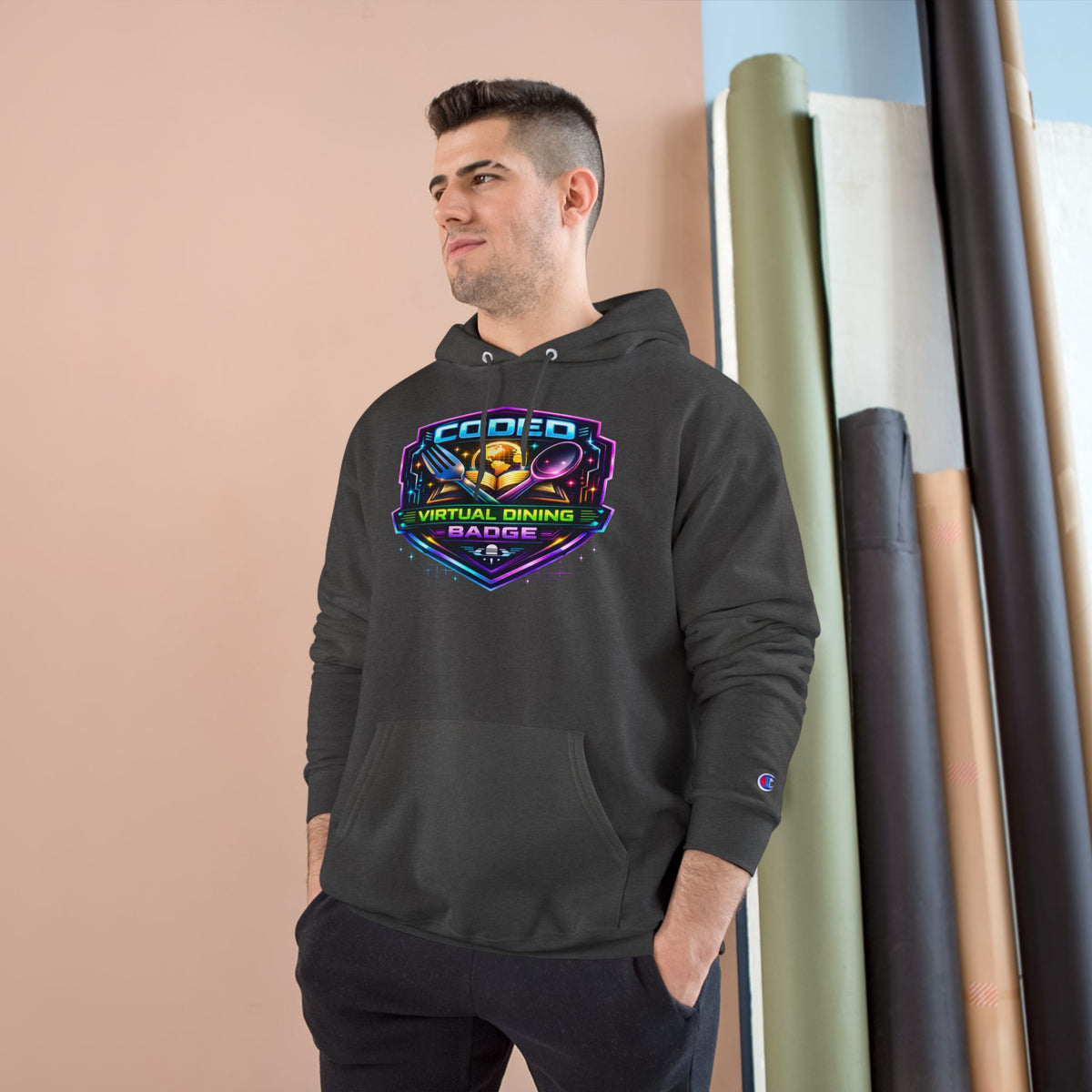 CODED VIRTUAL DINING 4 Champion Hoodie