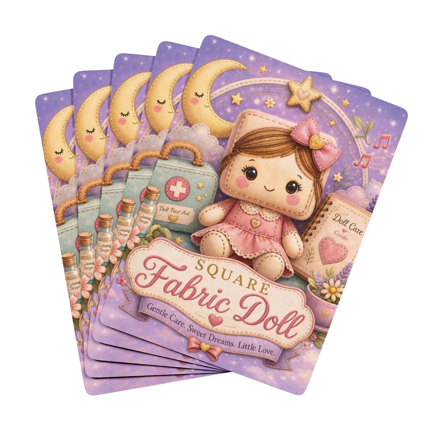SQUARE FABRIC DOLL Poker Playing Cards