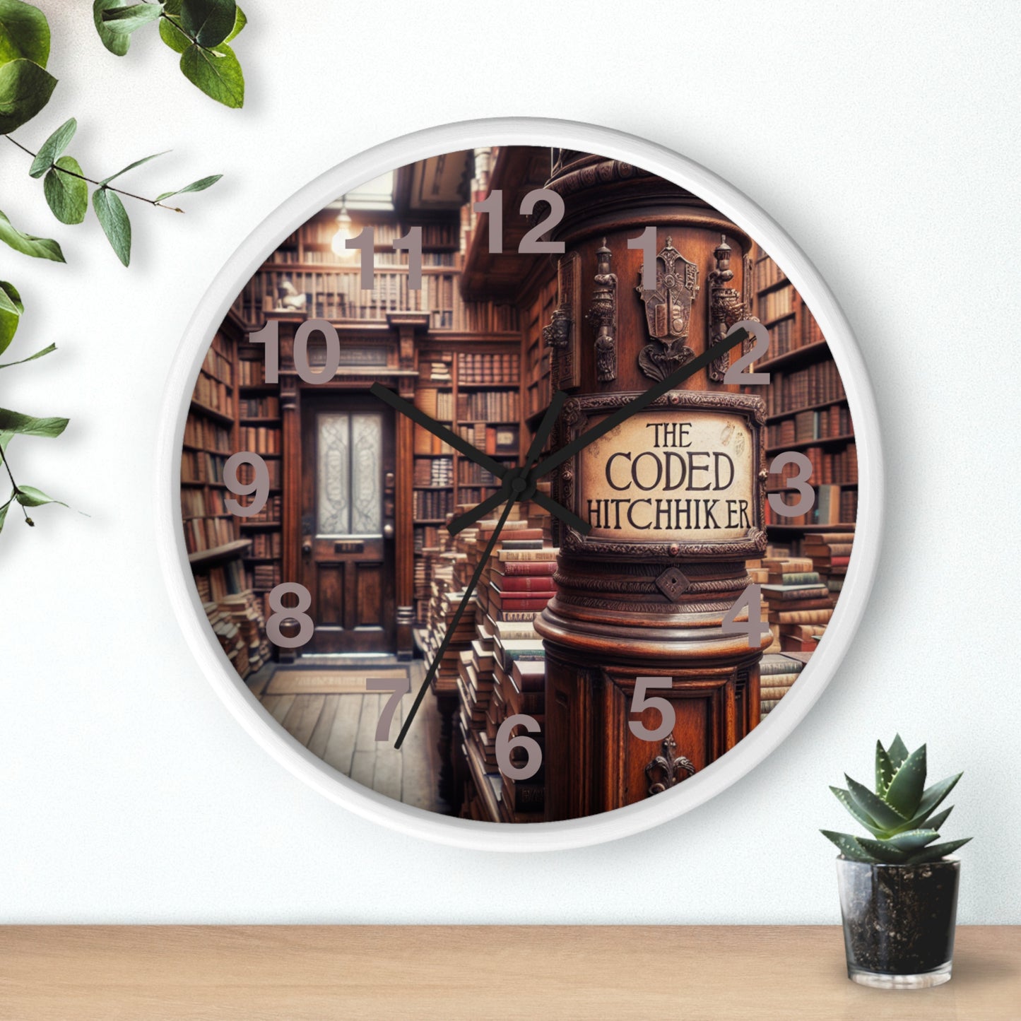 The Coded Hitchhiker Wall Clock