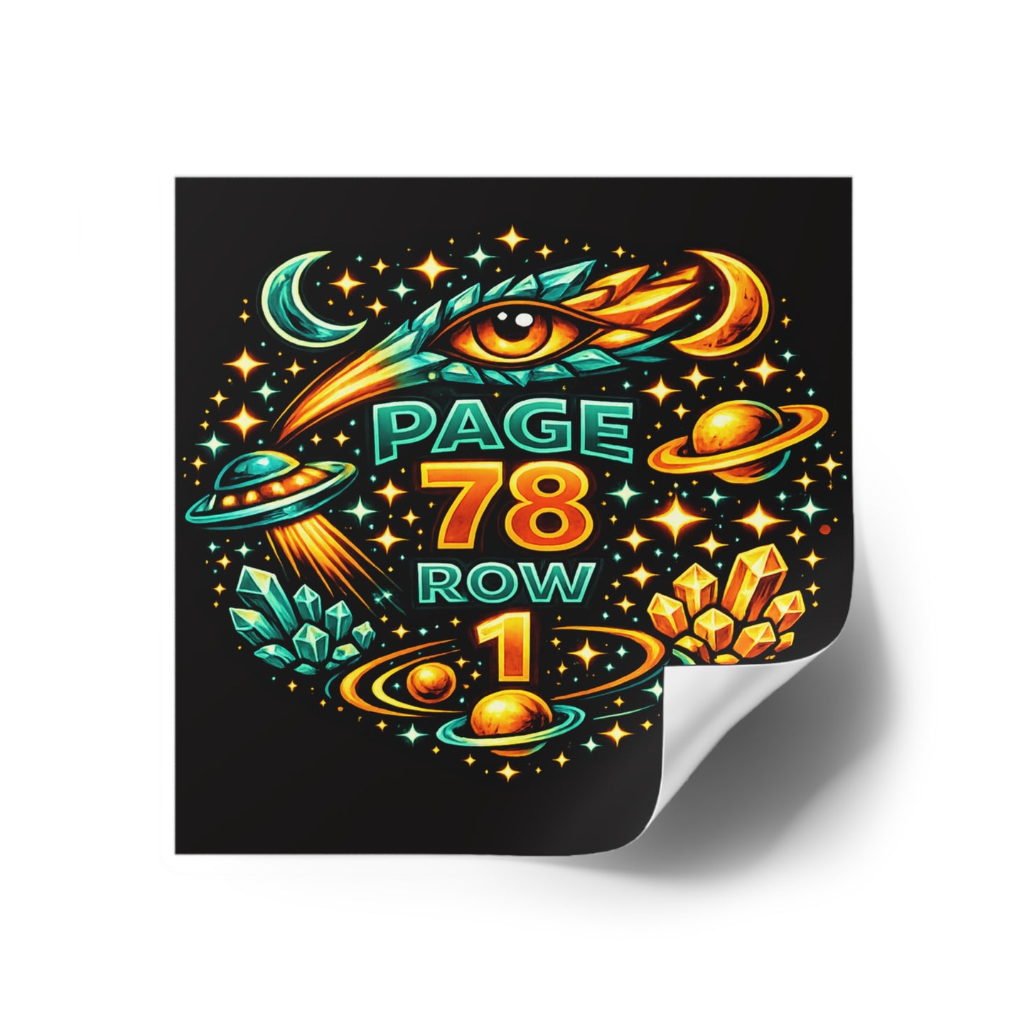 PAGE 78 ROW 1 Square Stickers, Indoor\Outdoor