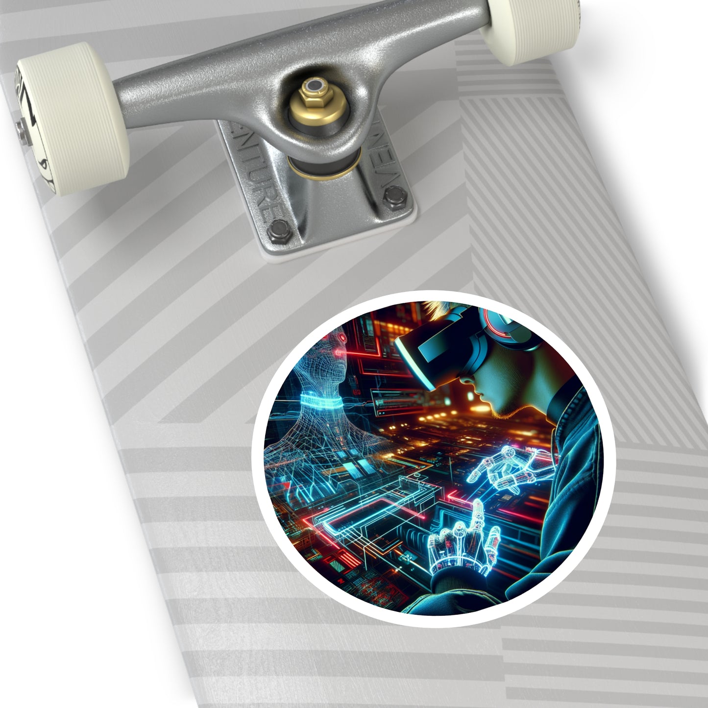 Tech Gamer Round Stickers