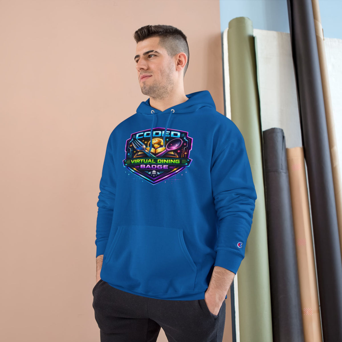 CODED VIRTUAL DINING 4 Champion Hoodie