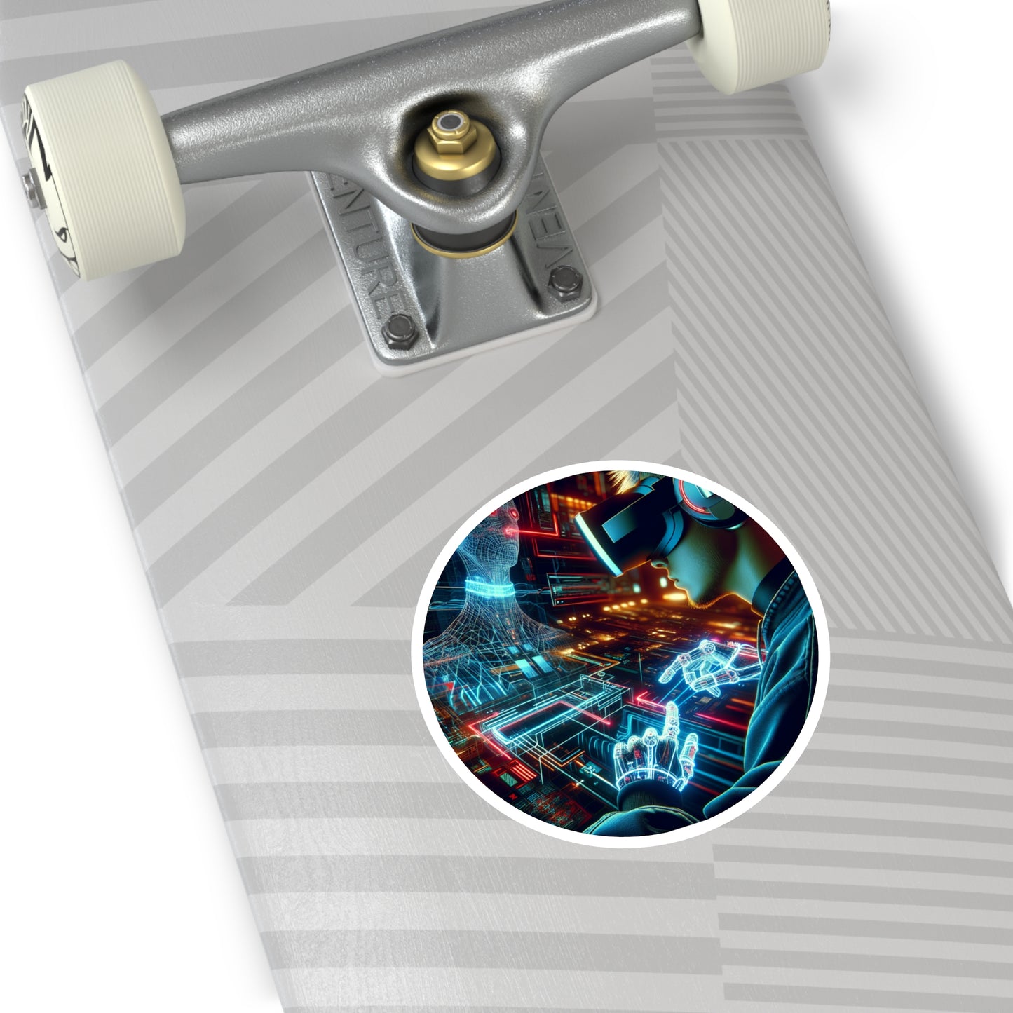 Tech Gamer Round Stickers