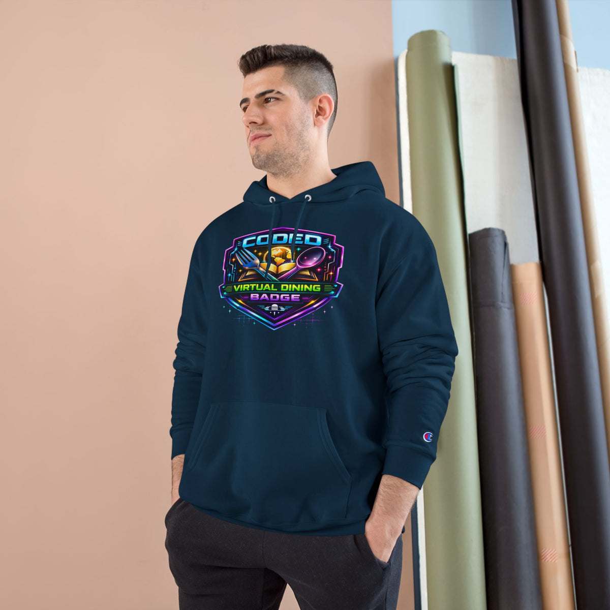 CODED VIRTUAL DINING 4 Champion Hoodie