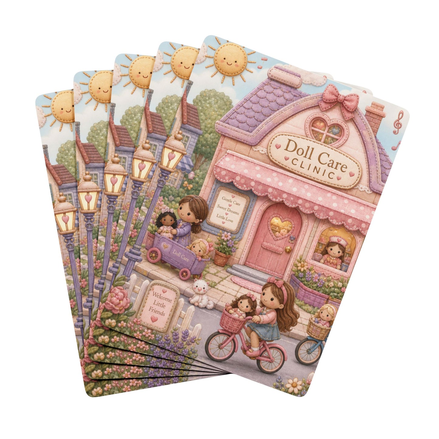SQUARE FABRIC DOLL CARE CLINIC Poker Playing Cards