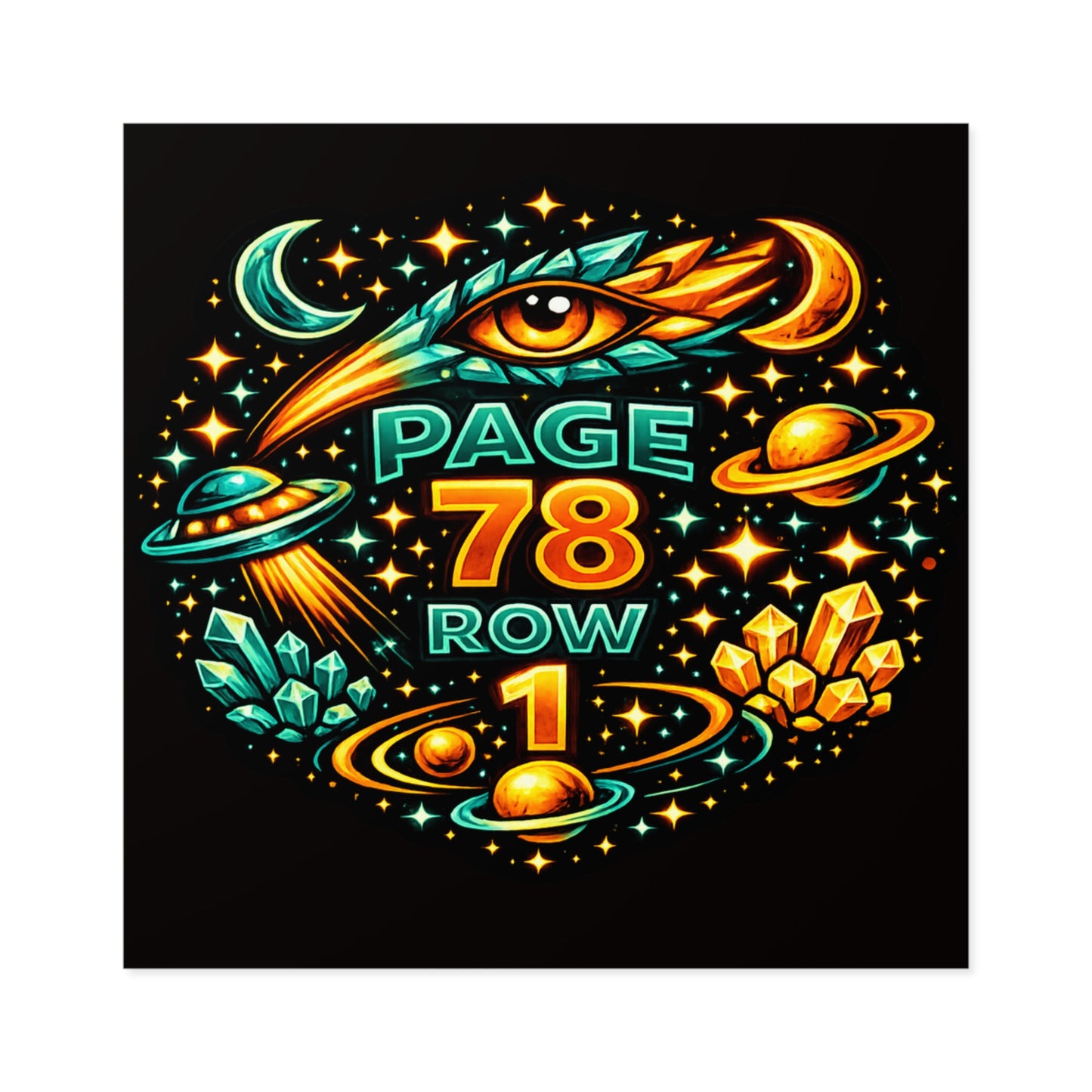 PAGE 78 ROW 1 Square Stickers, Indoor\Outdoor