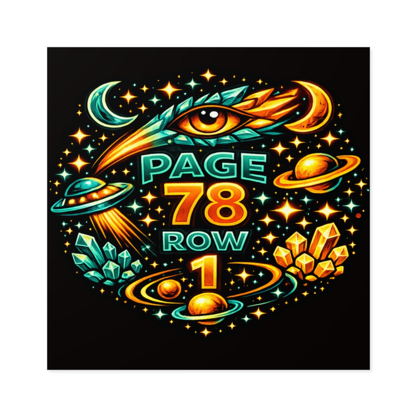 PAGE 78 ROW 1 Square Stickers, Indoor\Outdoor