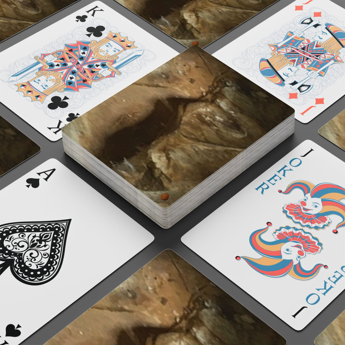 EDITH EINSTEIN WALNUT FACTORY 15 Poker Playing Cards