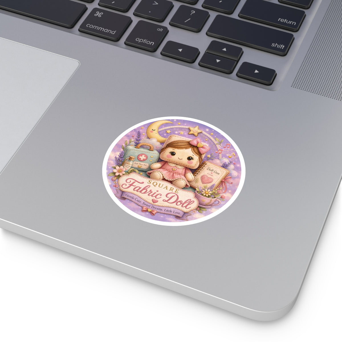SQUARE FABRIC DOLL Round Stickers, Indoor\Outdoor