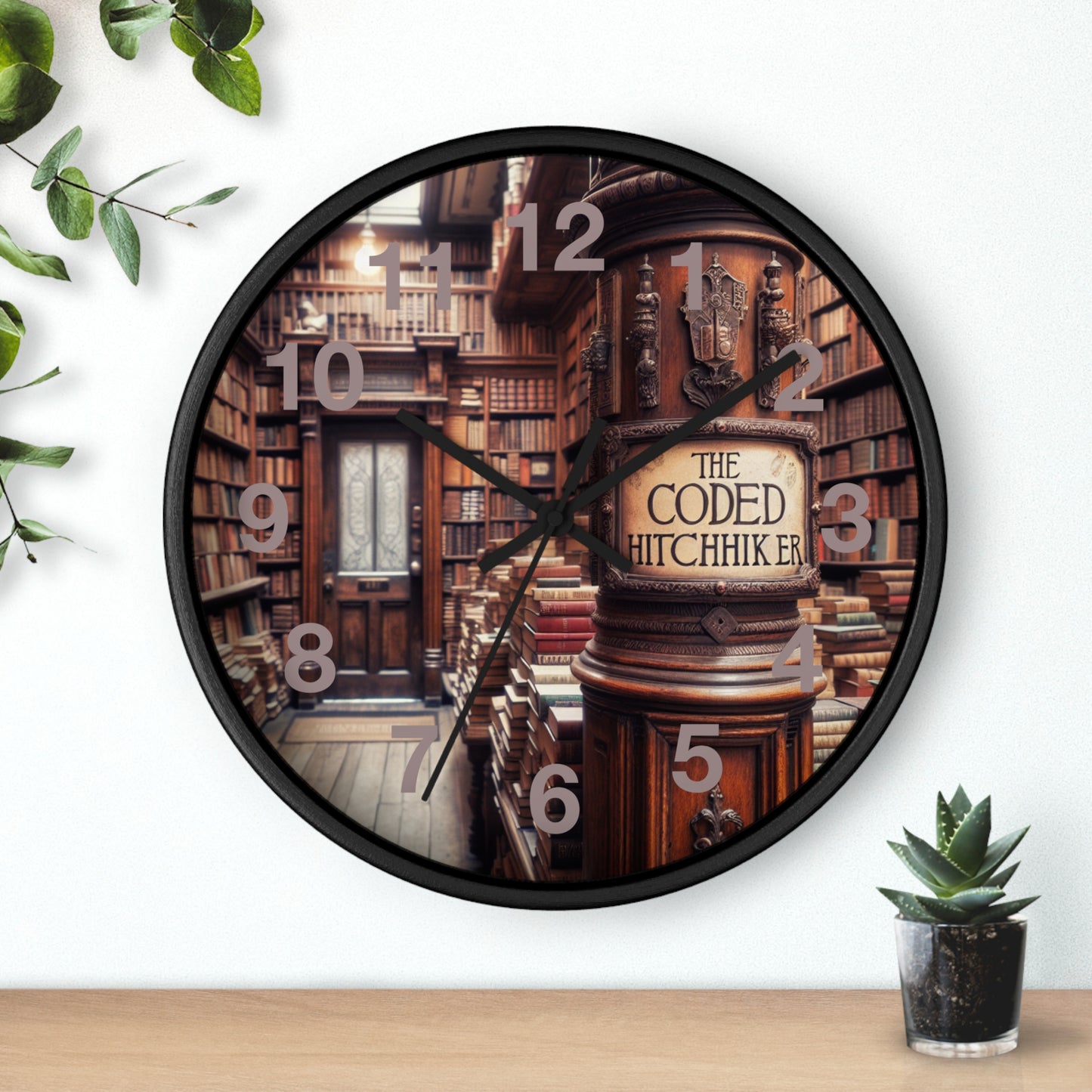 The Coded Hitchhiker Wall Clock