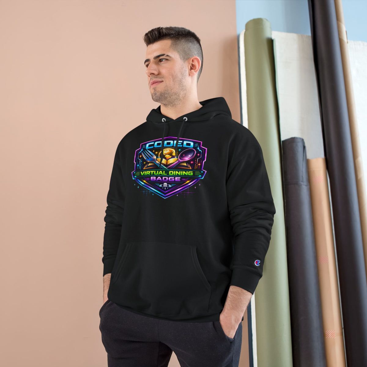 CODED VIRTUAL DINING 4 Champion Hoodie
