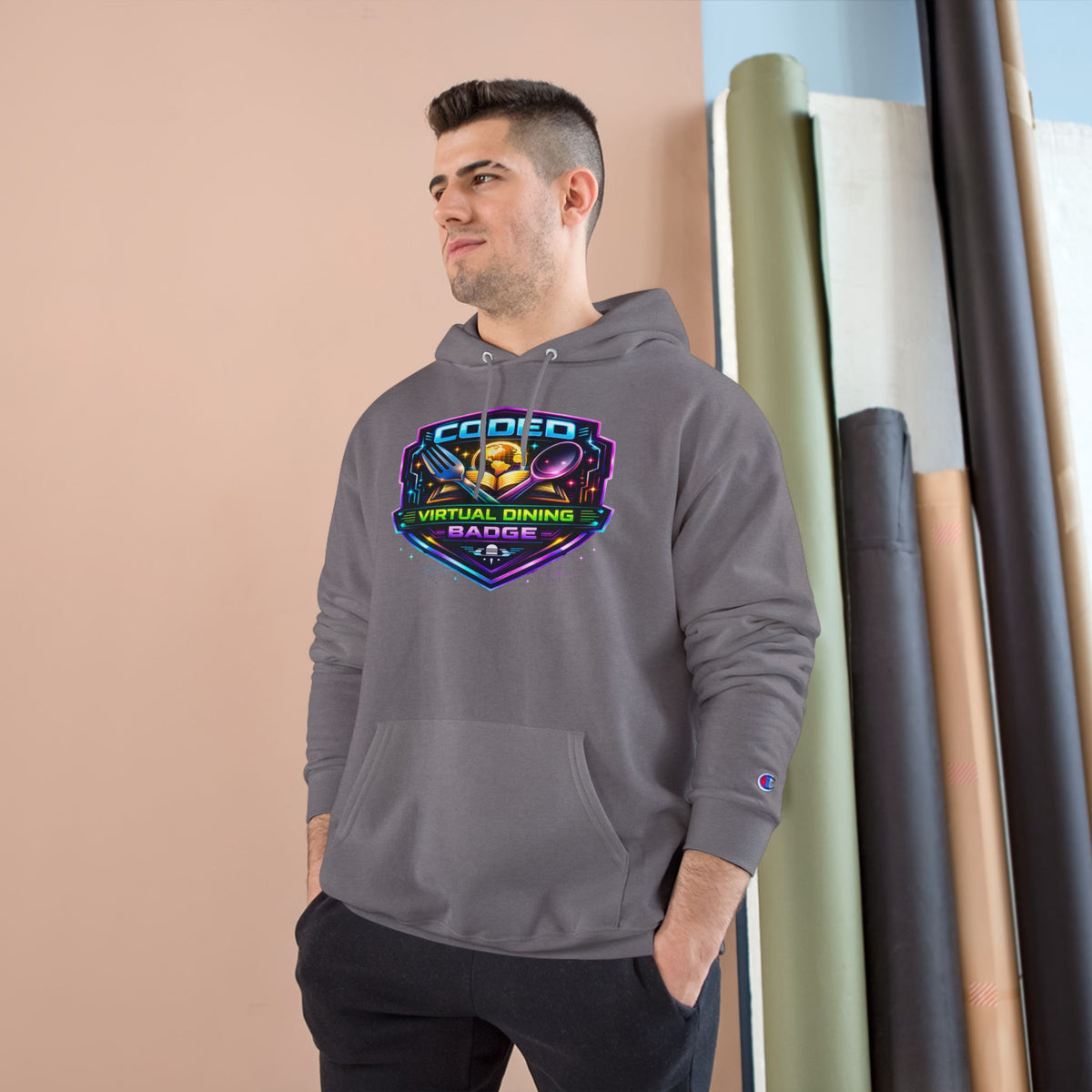 CODED VIRTUAL DINING 4 Champion Hoodie