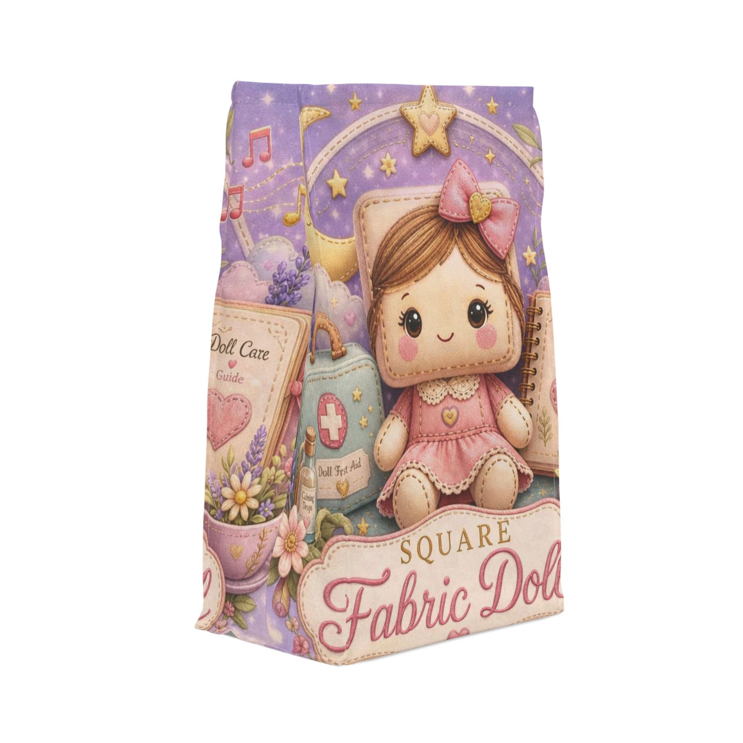 SQUARE FABRIC DOLL Polyester Lunch Bag