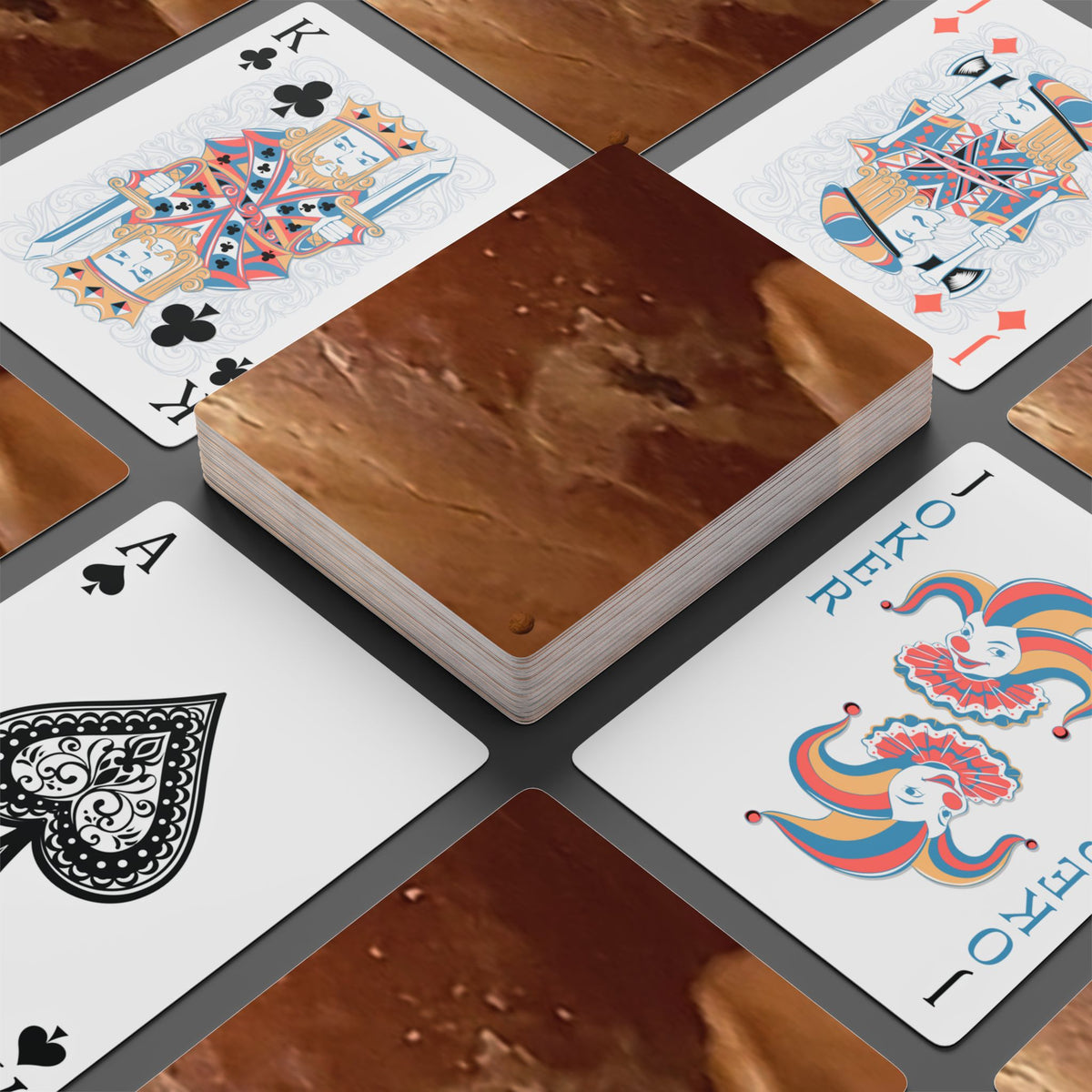 EDITH EINSTEIN WALNUT FACTORY 6 Poker Playing Cards