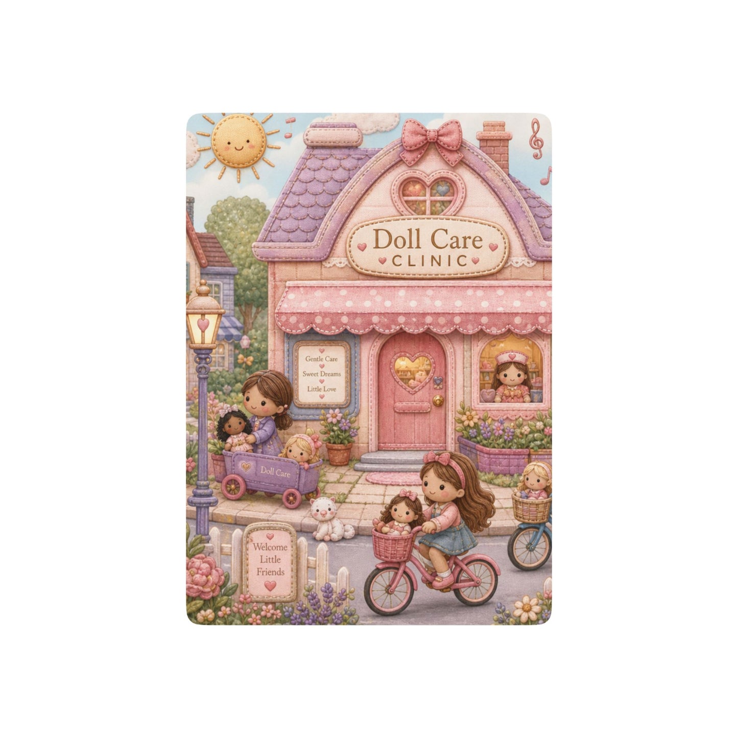 SQUARE FABRIC DOLL CARE CLINIC Poker Playing Cards