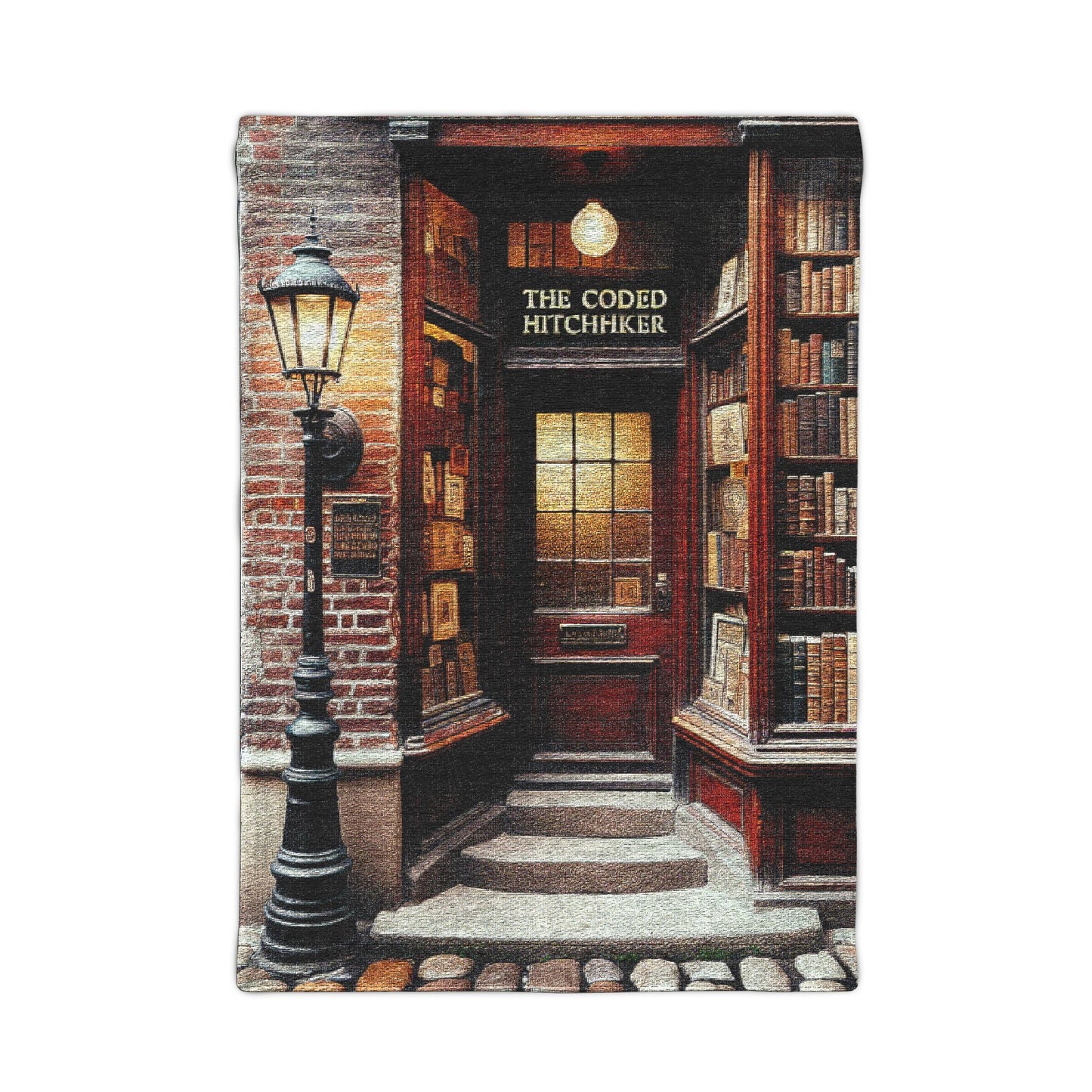 THE CODED HITCHHIKER Woven Wall Tapestry