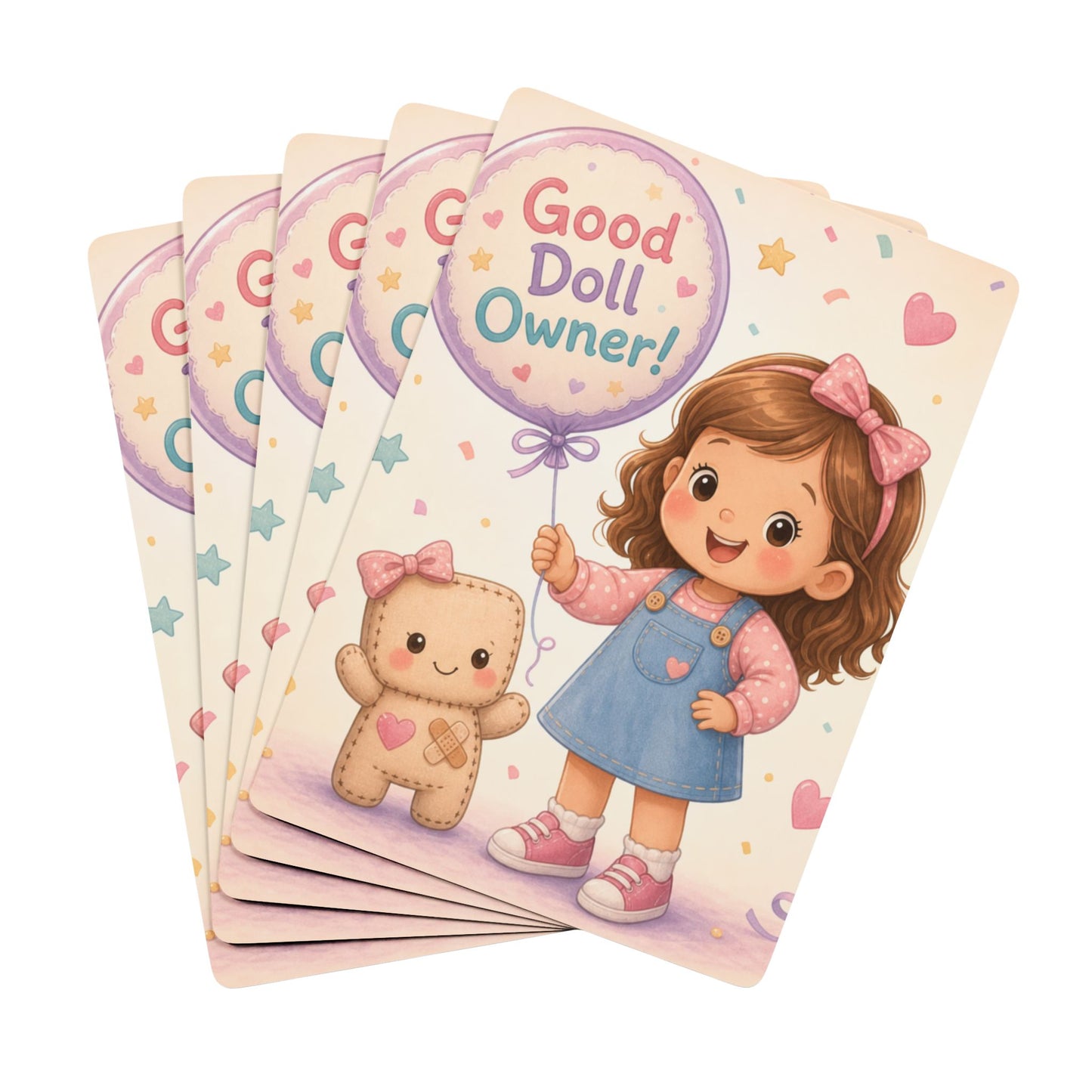 SQUARE FABRIC DOLL GOOD DOLL OWNER Poker Playing Cards