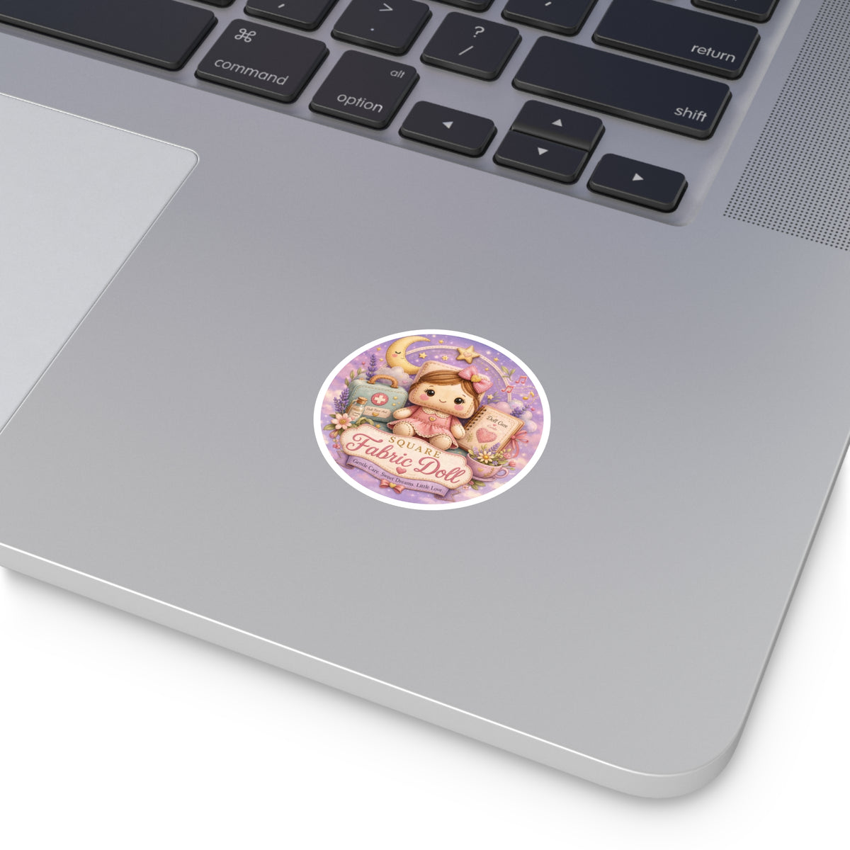 SQUARE FABRIC DOLL Round Stickers, Indoor\Outdoor